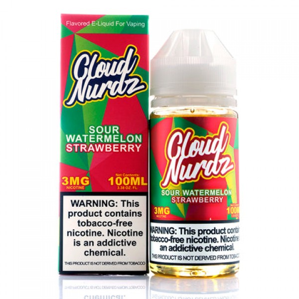 Sour Watermelon Strawberry - Cloud Nurdz E-Juice (100 ml)