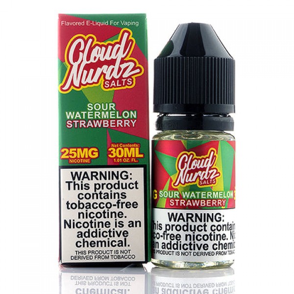 Sour Watermelon Strawberry Salt - Cloud Nurdz E-Juice