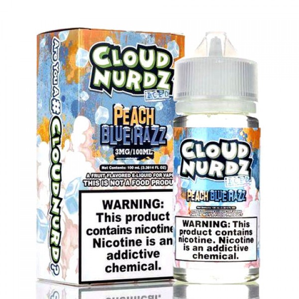 Peach Blue Razz Iced - Cloud Nurdz E-Juice (100 ml)
