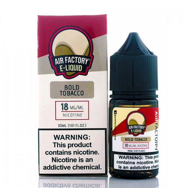 Bold Tobacco Salt - Air Factory E-Juice [Nic Salt ...