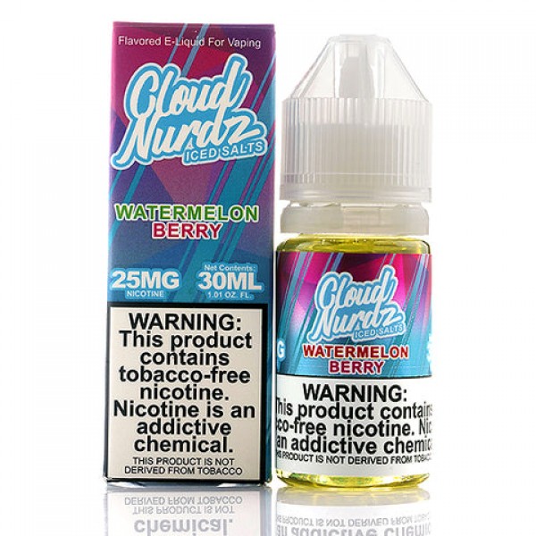 Watermelon Berry Iced Salt - Cloud Nurdz E-Juice