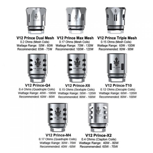 Smok TFV12 Prince Coils / (Q4, X6, T10, X6, X2 &am...