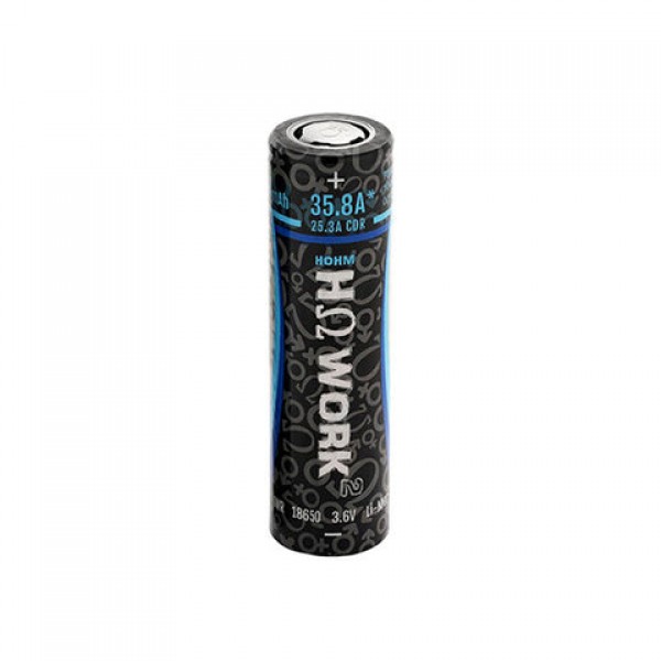 Hohm Tech Hohm Work 18650 INR 2531mAh 35.8A Flat Top Battery